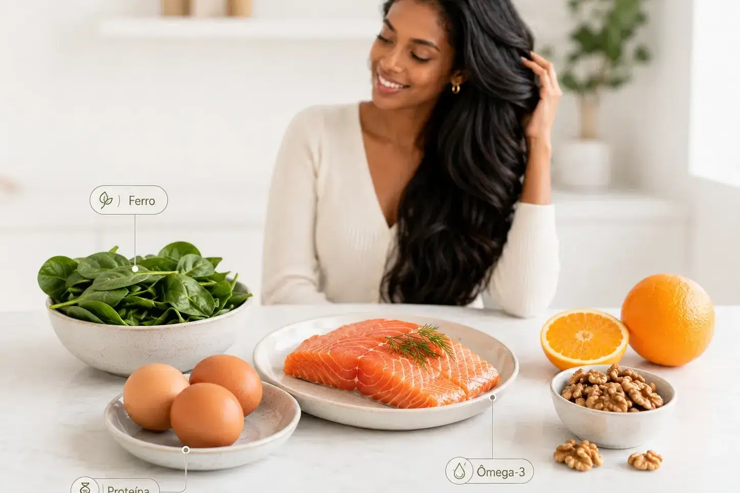 Alimentos que fazem bem ao cabelo